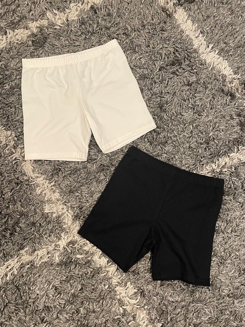Carters 2 piece set black & white biker shorts Size 12